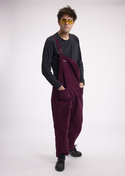 Salopette Velours Homme Bordeaux