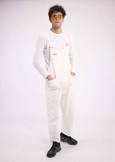 Salopette Bib Velours Blanche