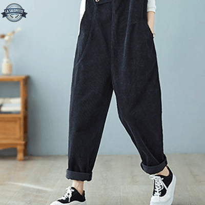 Salopette en Velours Noir