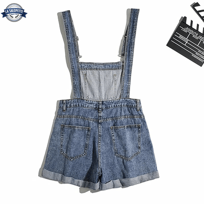 Latzhose Short Jeans Blau Electra