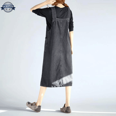 Robe Salopette en Jean Noir