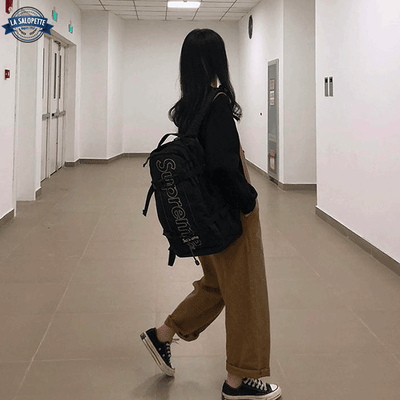 Salopette Coton Marron Clair