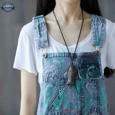 Salopette Jean Bleu Clair