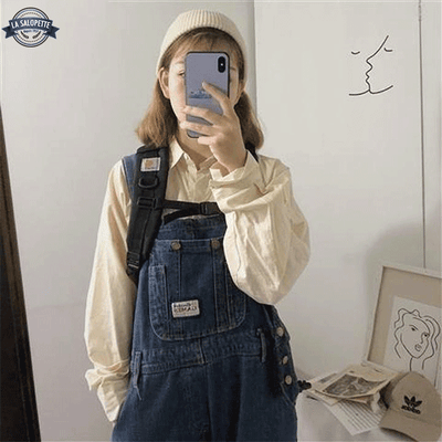 Salopette en Jean Bleu