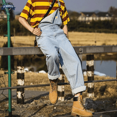 Salopette Vintage Bleue Homme