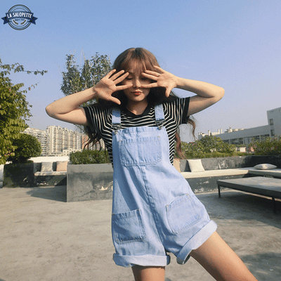 Salopette Short Kawaii en Jean