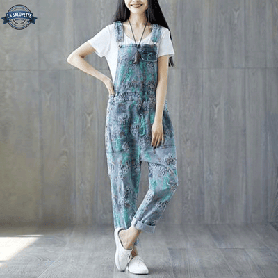 Tablier Jean Bleu à Motif