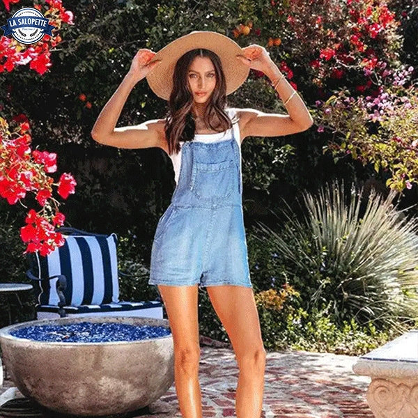 Jeans-Latzhose Short Maria