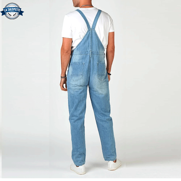 Jeans-Latzhose, verwaschene Reaper