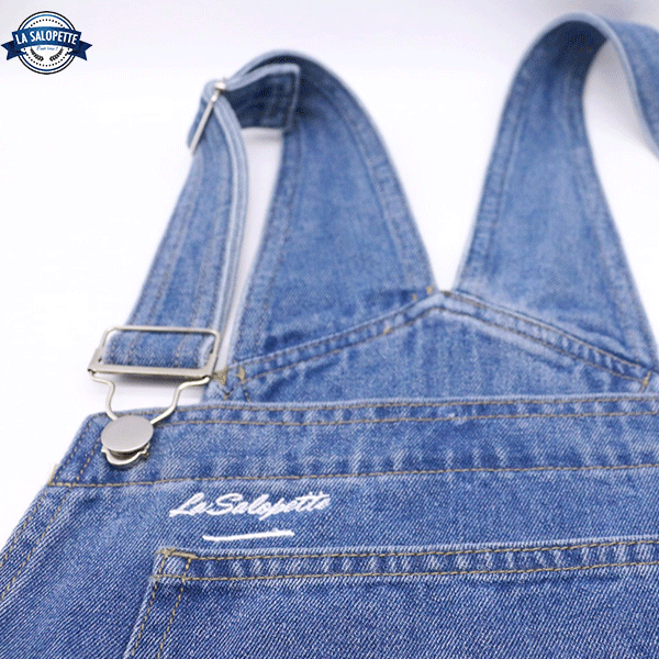 Klassische Marine Jeans-Latzhose