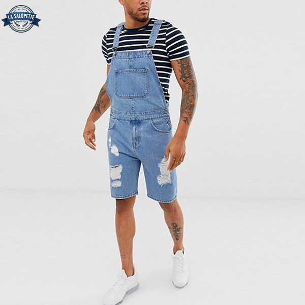 Salopette Short<br> Jean Rétro