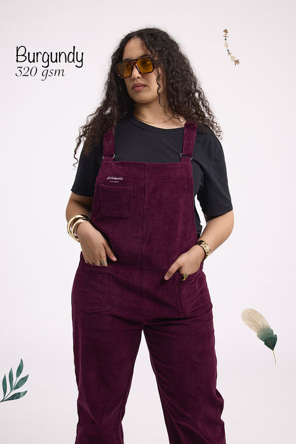 Cord-Latzhose Burgundy