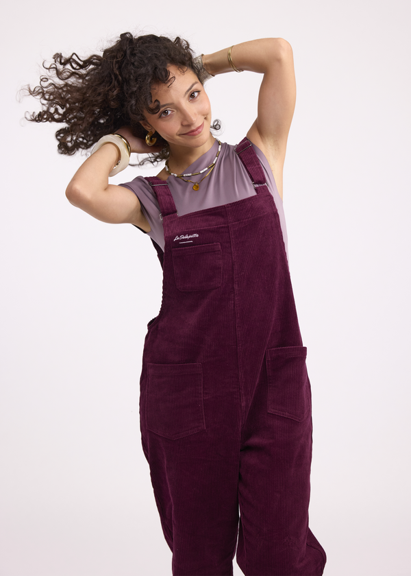 Cord-Latzhose Burgundy