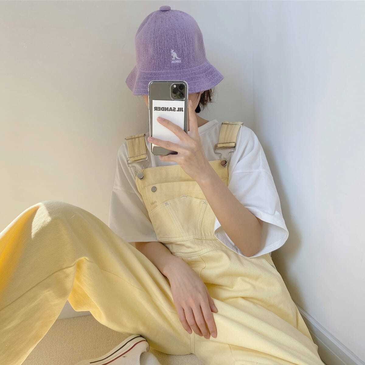 Salopette Jean<br> Jaune Pastel