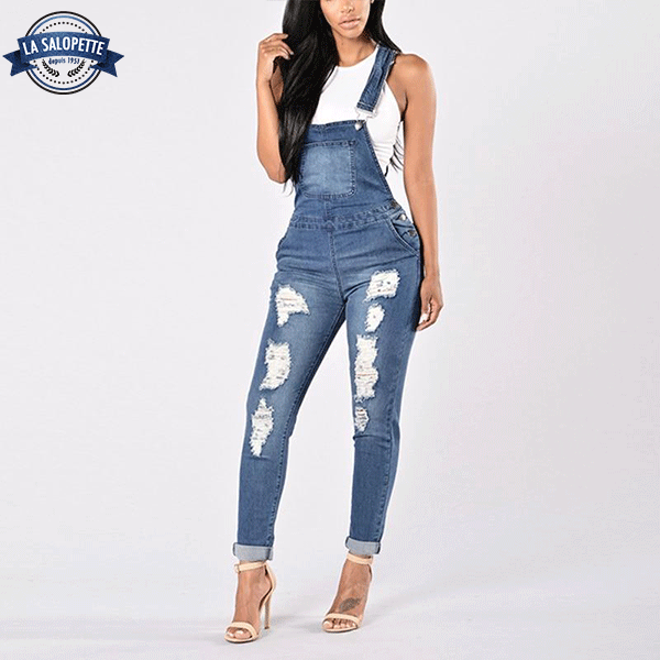 Latzhose aus Skinny Jeans Juzcar