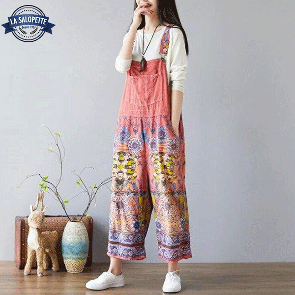 Vestito Salopette<br> a Motivi Vintage