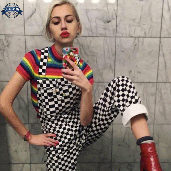 Salopette Vintage Sukre a Scacchiera