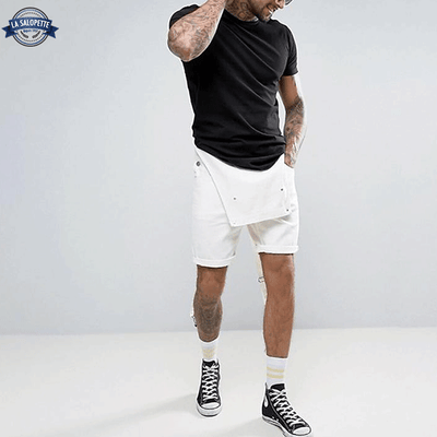 Salopette Courte Blanche Homme