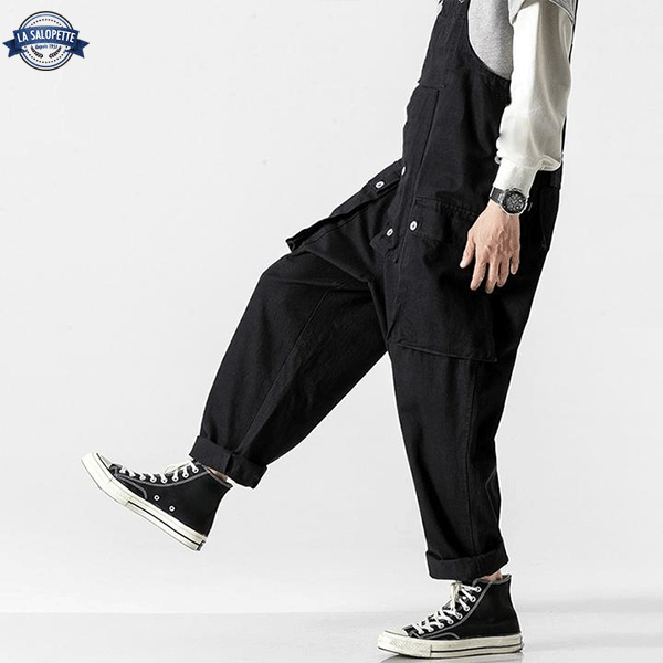 Salopette da Lavoro Pantaloni da Uomo Neri