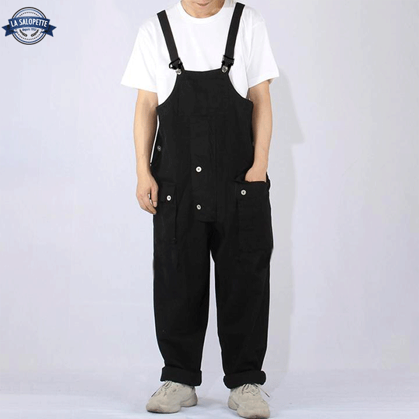 Salopette da Lavoro Pantaloni da Uomo Neri