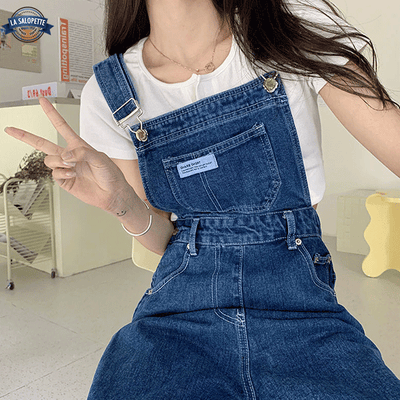 Salopette Denim Taille Haute
