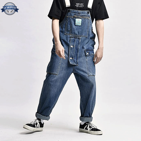 Salopette di Jeans Città Blu Scuro