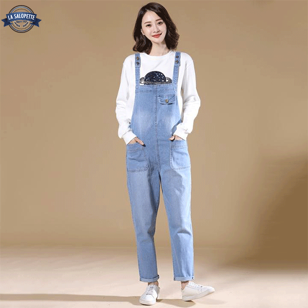 Salopette en Jean Clair Look