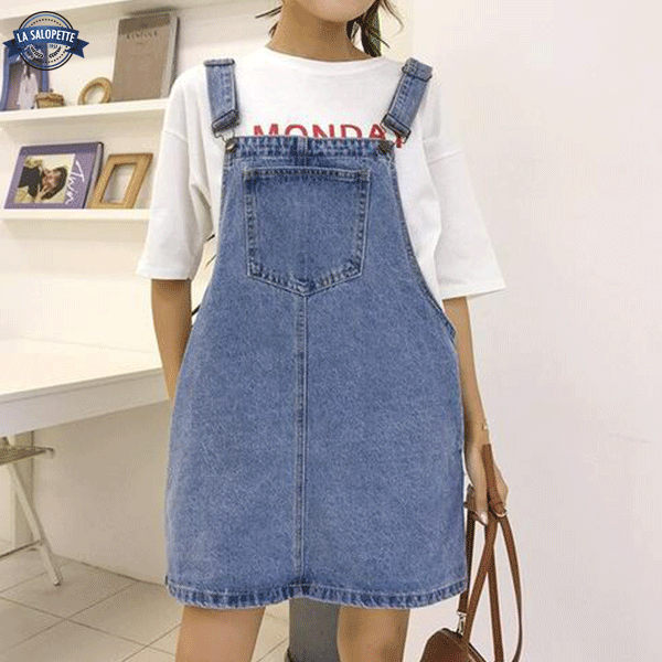 Salopette Jupe<br> en Jean Femme Lyo