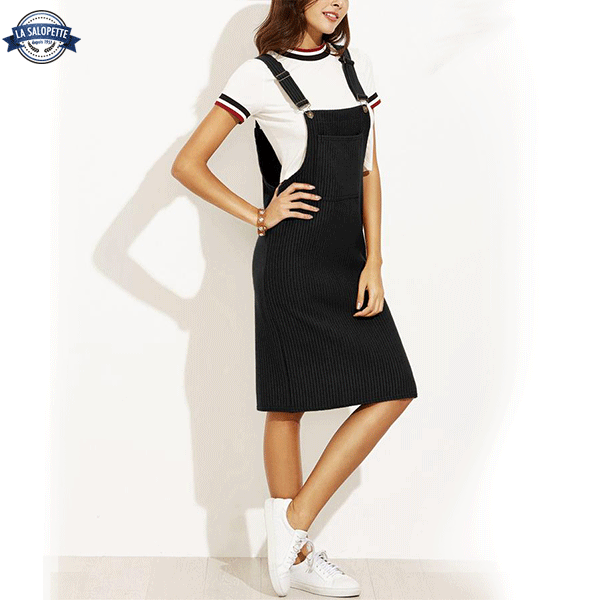 Salopette Vintage<br> Jupe Noire Stretchy