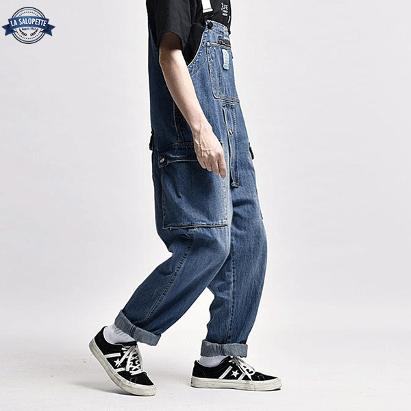 Salopette di Jeans Città Blu Scuro