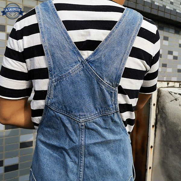Salopette in Jeans Uomo Kobe con Orlo