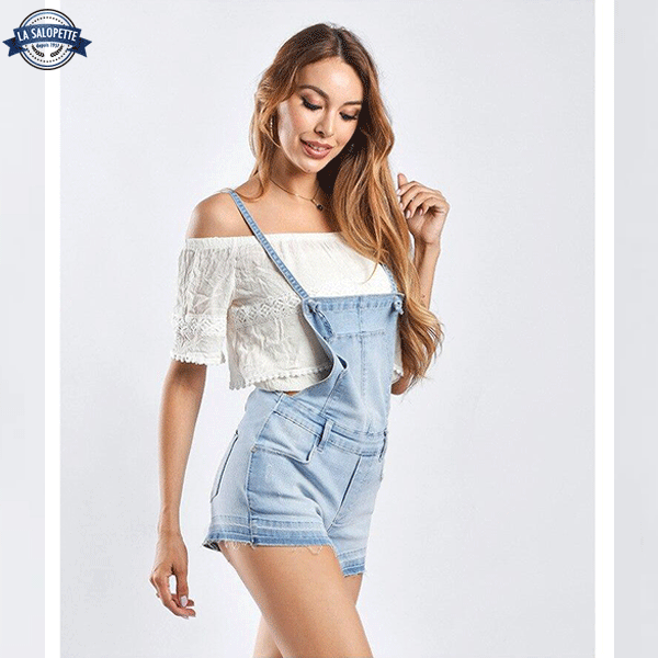 Latzhose Short Havanna Kurz