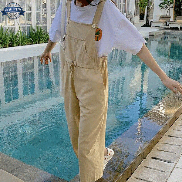 Salopette Vintage Beige Femme