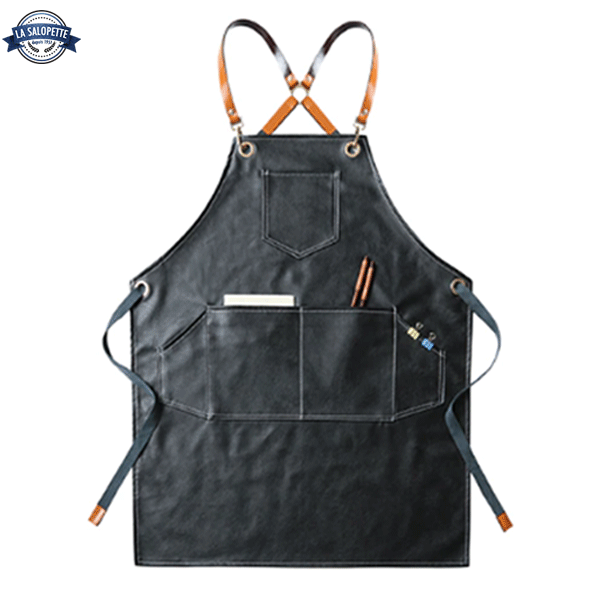 Grembiule da Cucina in Pelle Nera ®